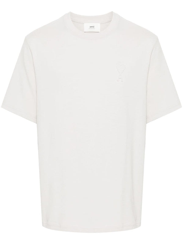 AMI Paris - T-shirt crème en coton à logo - Lothaire