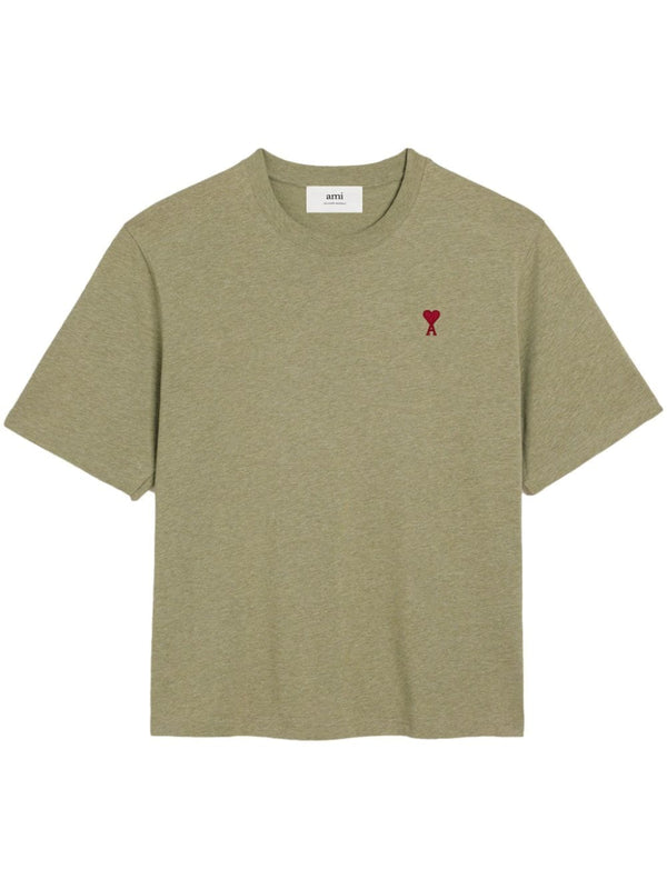 AMI Paris - T-shirt sauge chiné à logo brodé - Lothaire